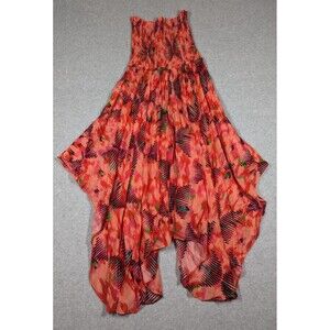 Maria Cher Women Dress Small NWT Smocked Bodice Strapless‎ Asymmetrical Midi